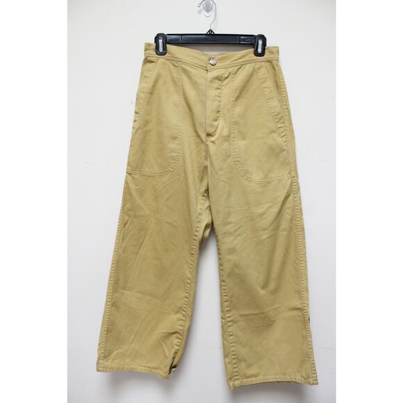 Uqnatu Mustard Yellow Sailor Trousers Pants Size 6 - Picture 1 of 4
